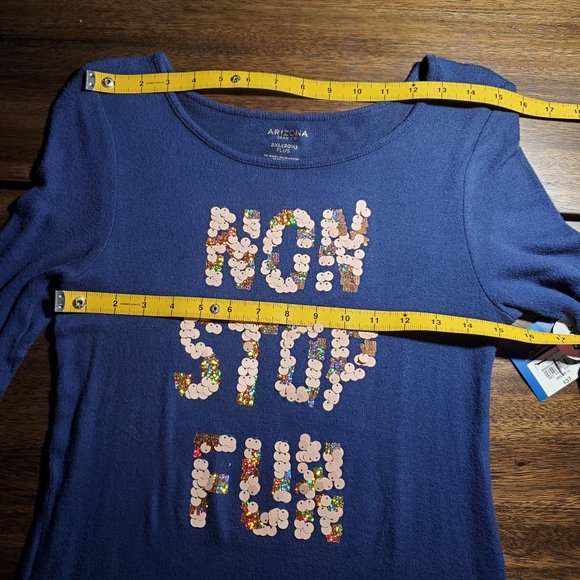 Arizona Jean Co 2XL Plus Long Sleeved Plush Knit Top "Non Stop Fun" NWT - Picture 8 of 8
